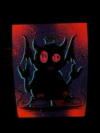 Preview pic of Sneaker Demon 8” x 11” Original Painting by Jay Sween