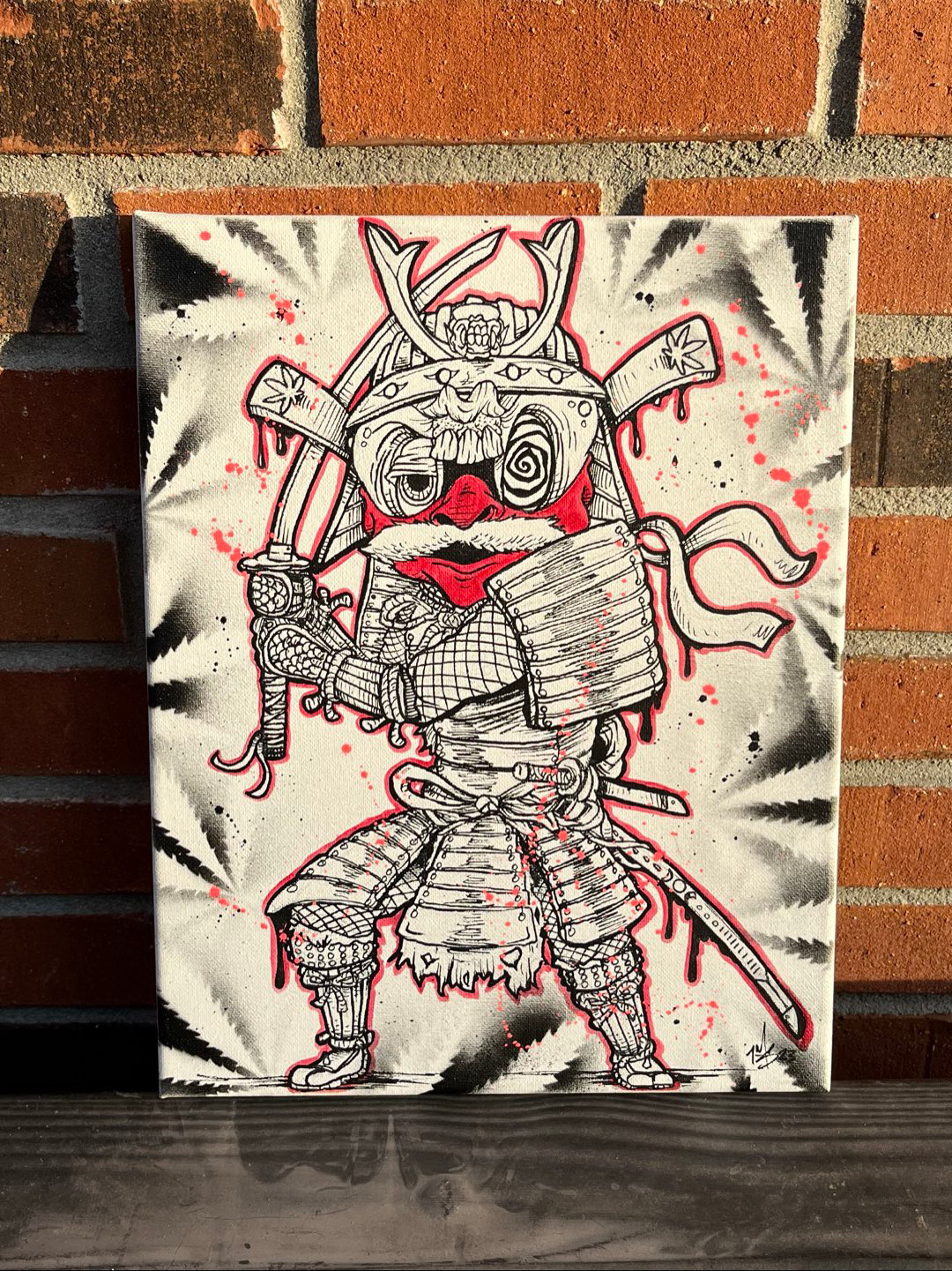 Samurai 11” x 14” Original Canvas by Jay Sween image 0