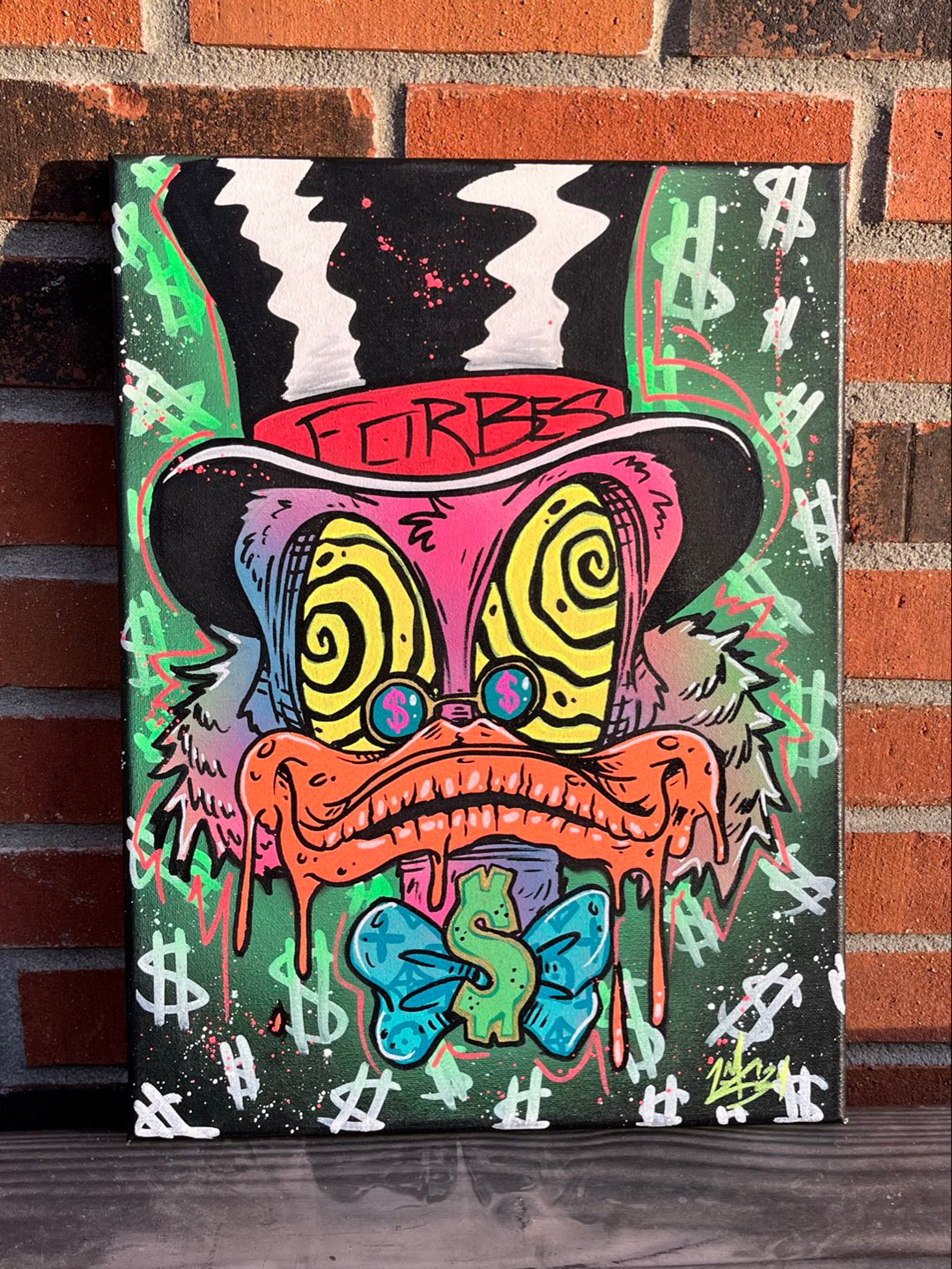 Mr Money Bags 12” x 16” Original Canvas by Jay Sween image 0