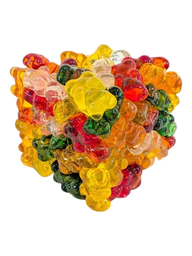 Preview pic of Eriko Kobayashi "Gummy Bear Cube" Sculpture