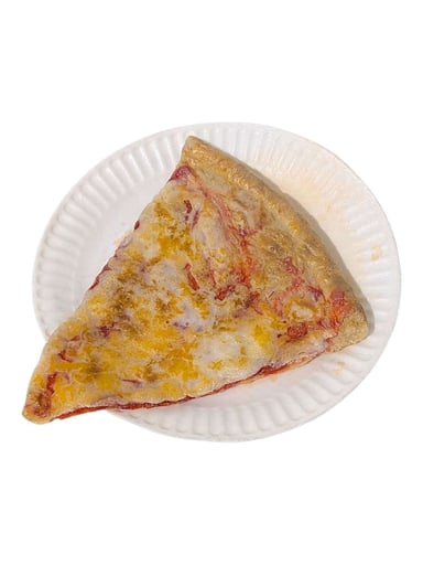 Preview pic of Eriko Kobayashi "Pizza Slice on Paper Plate" Sculpture