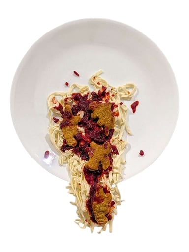 Preview pic of Eriko Kobayashi "American Meal Spill" Sculpture