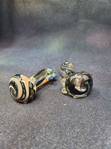 Preview pic of Blue sky glass UV line Worked spoon