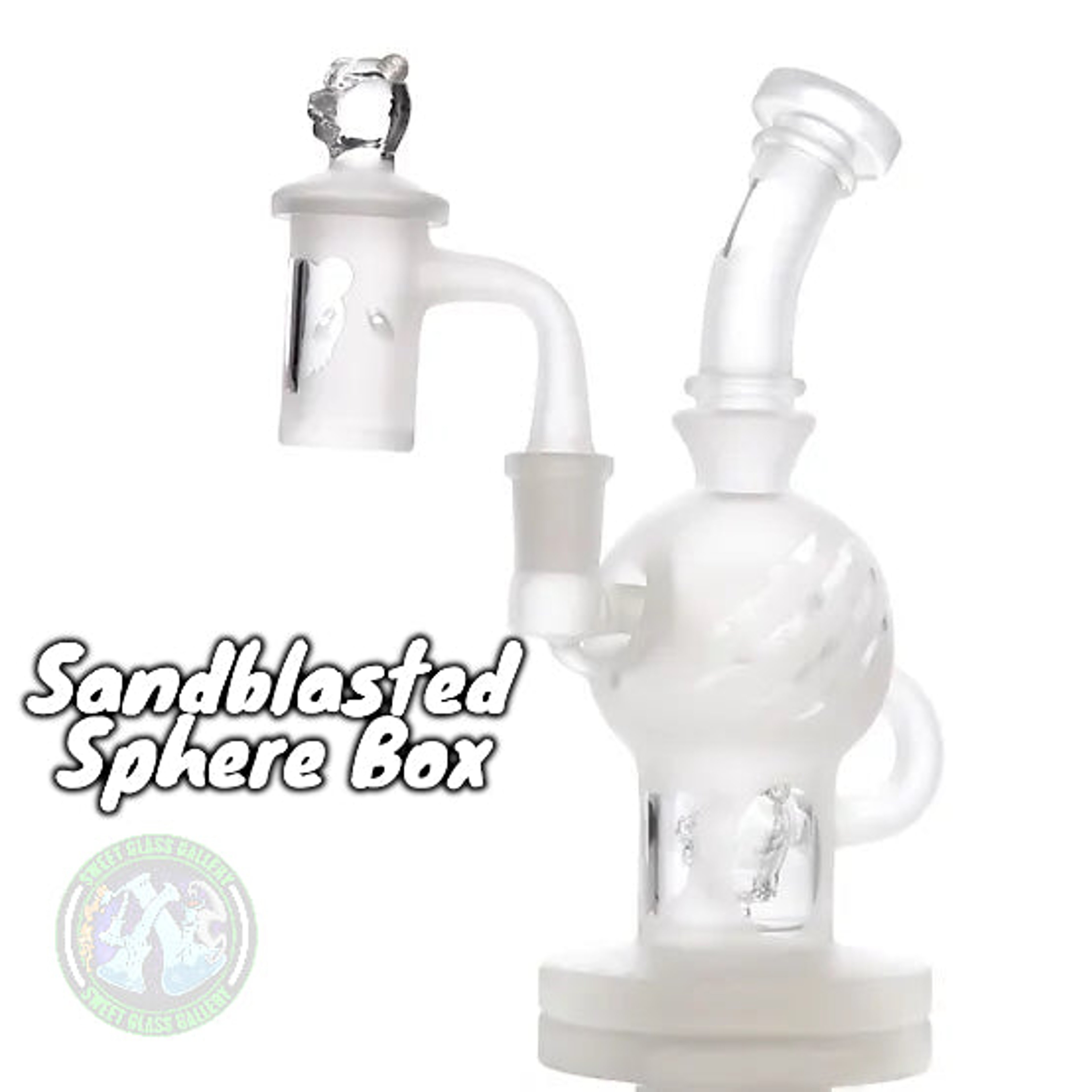 Preview pic of Bear Quartz - Sphere Box Ball Rig Set (Sandblasted)