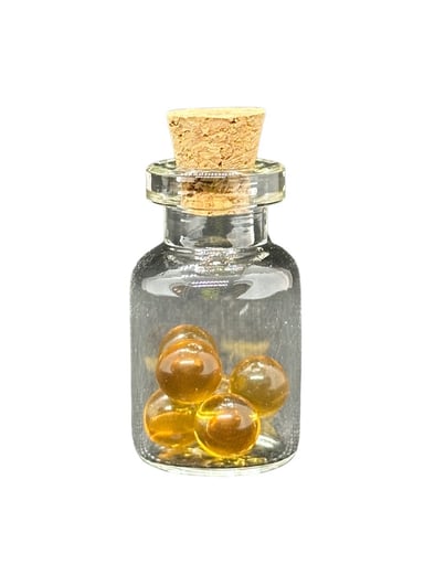 Preview pic of 6MM Glass Terp Pearls Yellow 6 Pack for Bangers E Rigs