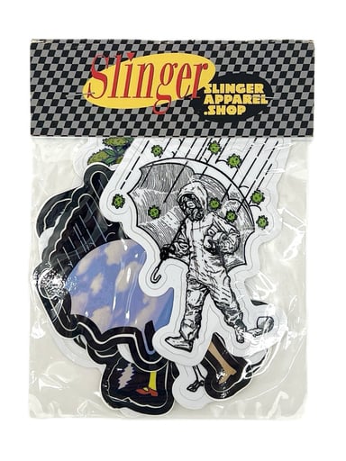 Preview pic of Slinger Apparel “Slinger” Sticker Pack (Seinfeld)