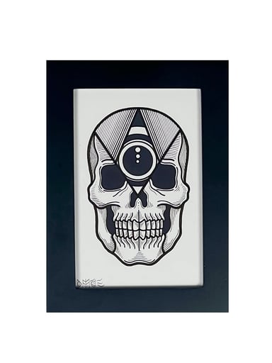 Preview pic of Bonethrower Third Eye Skull Original Drawing