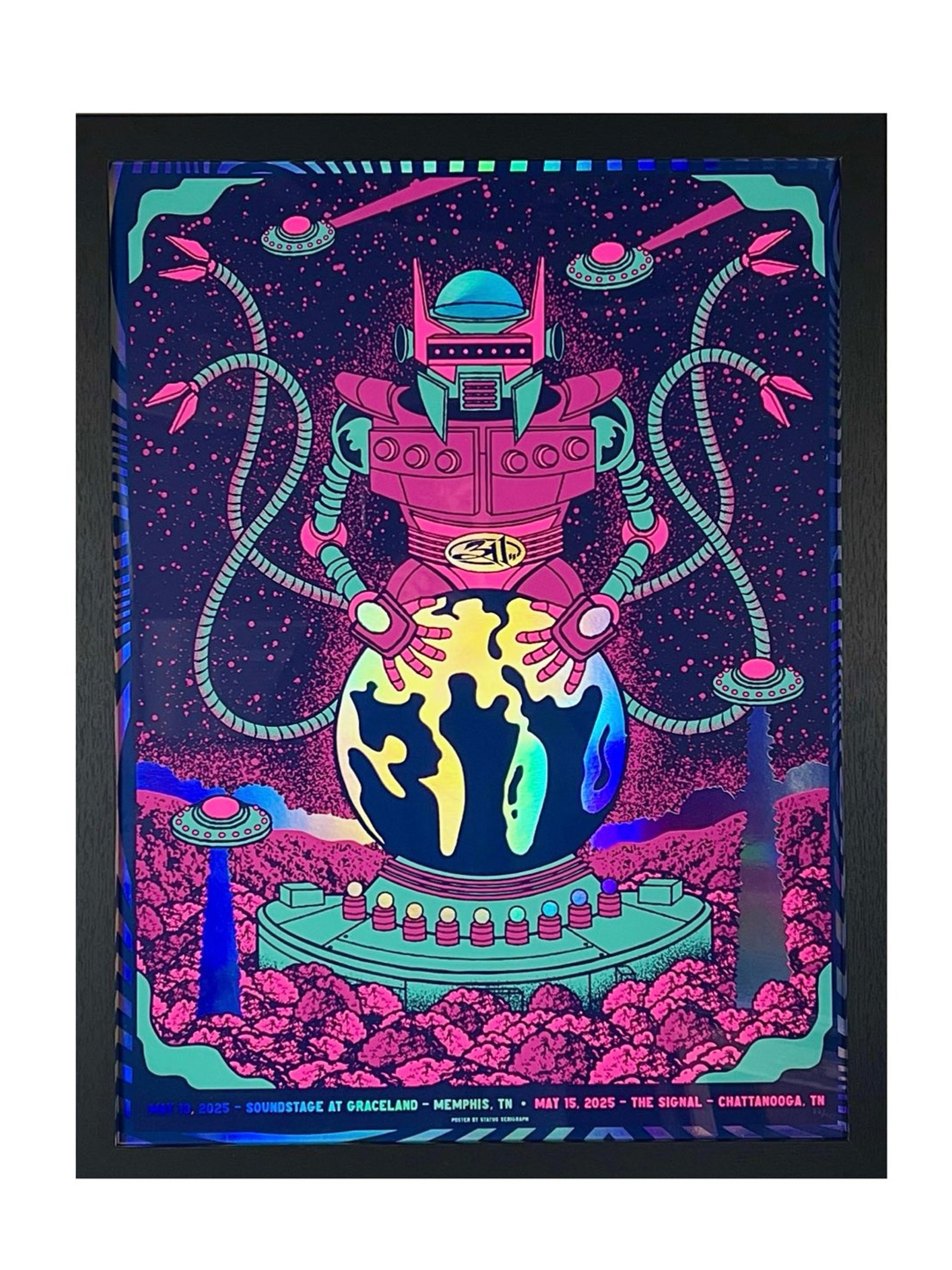 Preview pic of 311 x Status Serigraph Tennessee 2025 Print (Rainbow Foil)