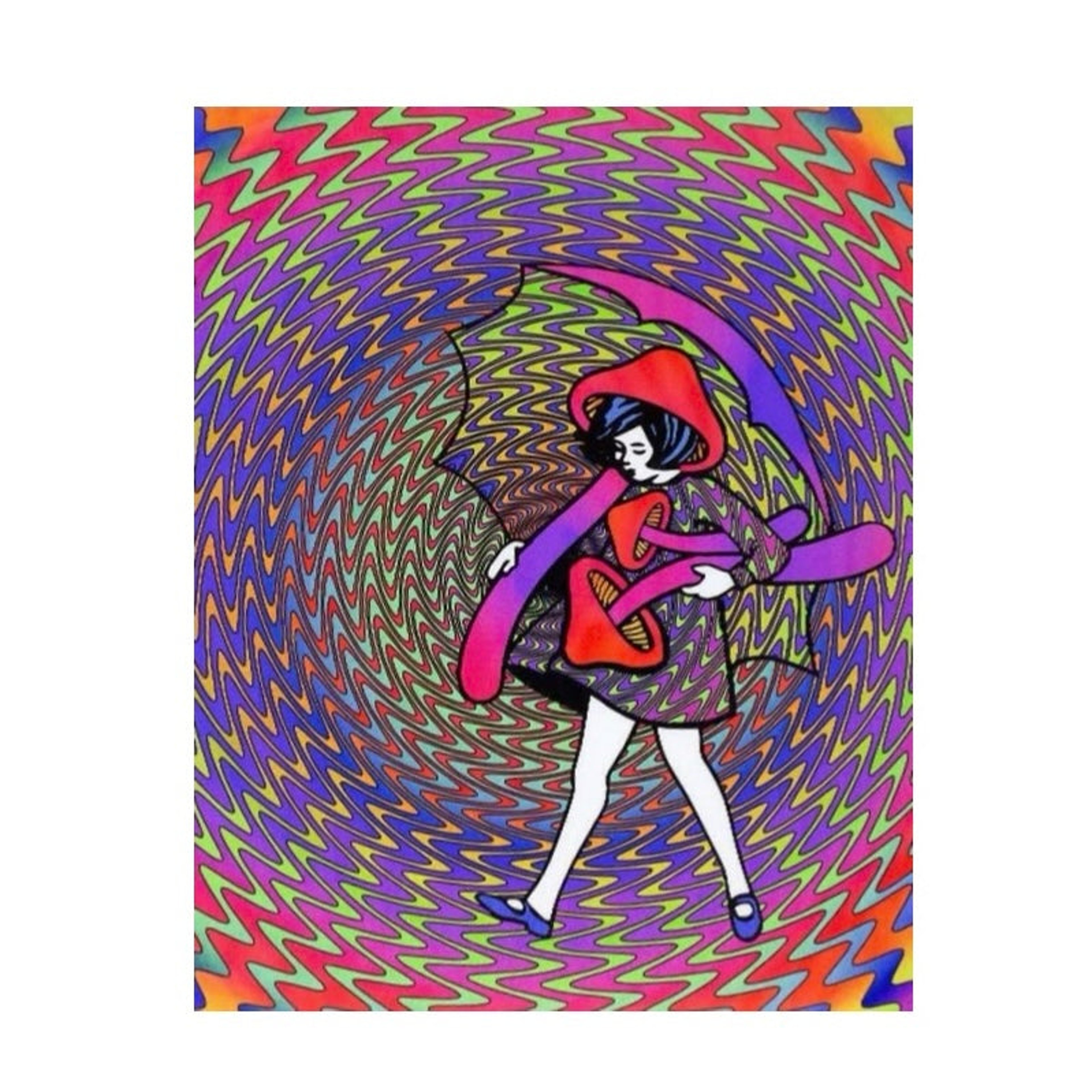 Slinger Apparel "Wig Wag Shroom Girl" Lenticular Print (Small) image 0