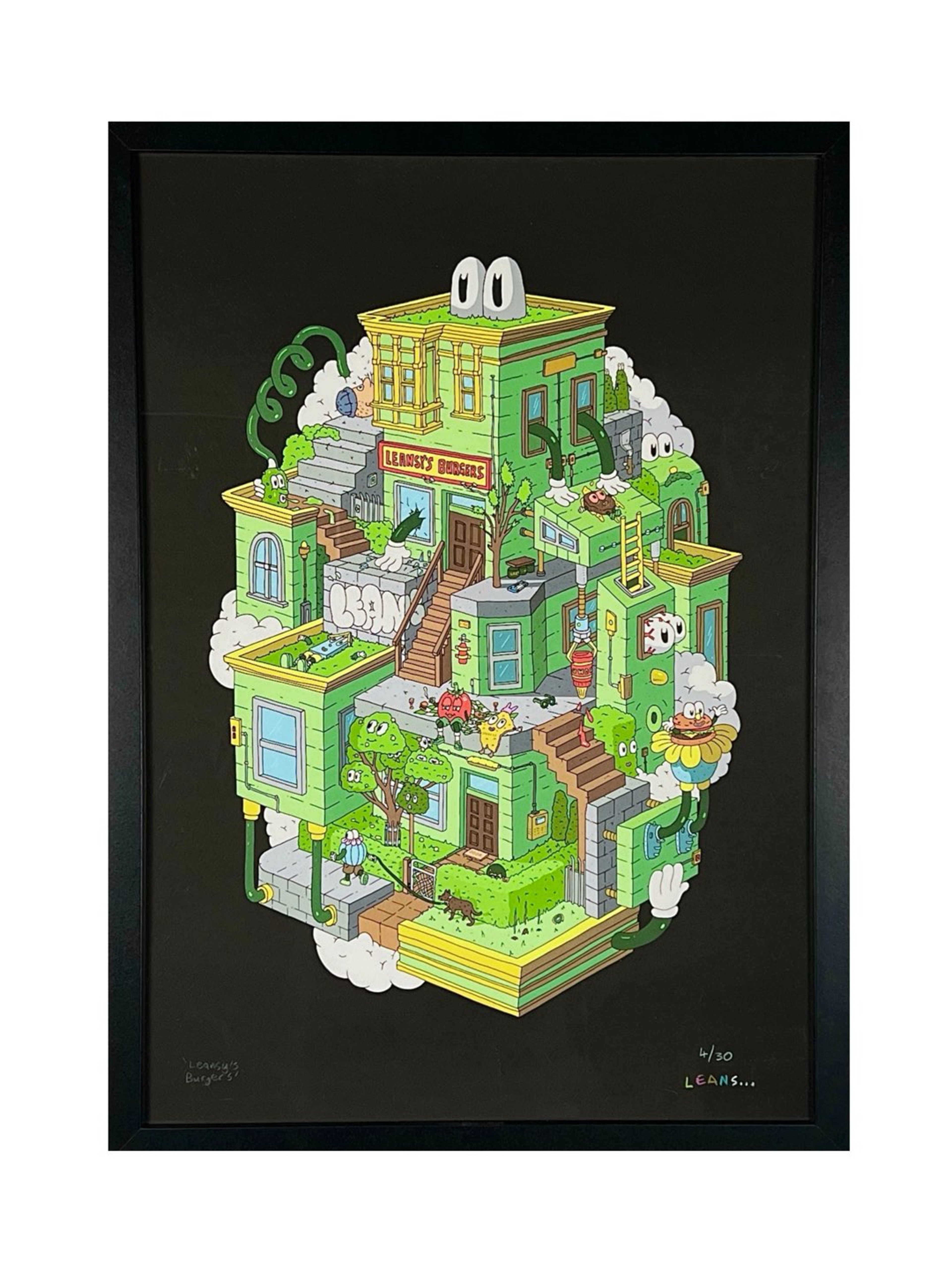 Leans "Leansy's Burgers" Print image 0