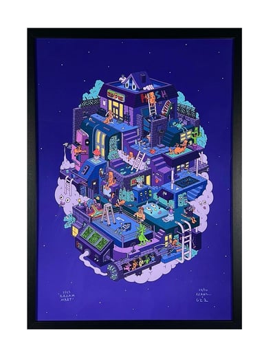 Preview pic of Leans x GZ1 "HREAM Mart Night Shift" Print