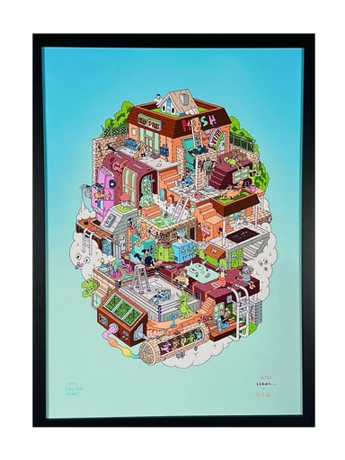 Preview pic of Leans x GZ1 "HREAM Mart" Print