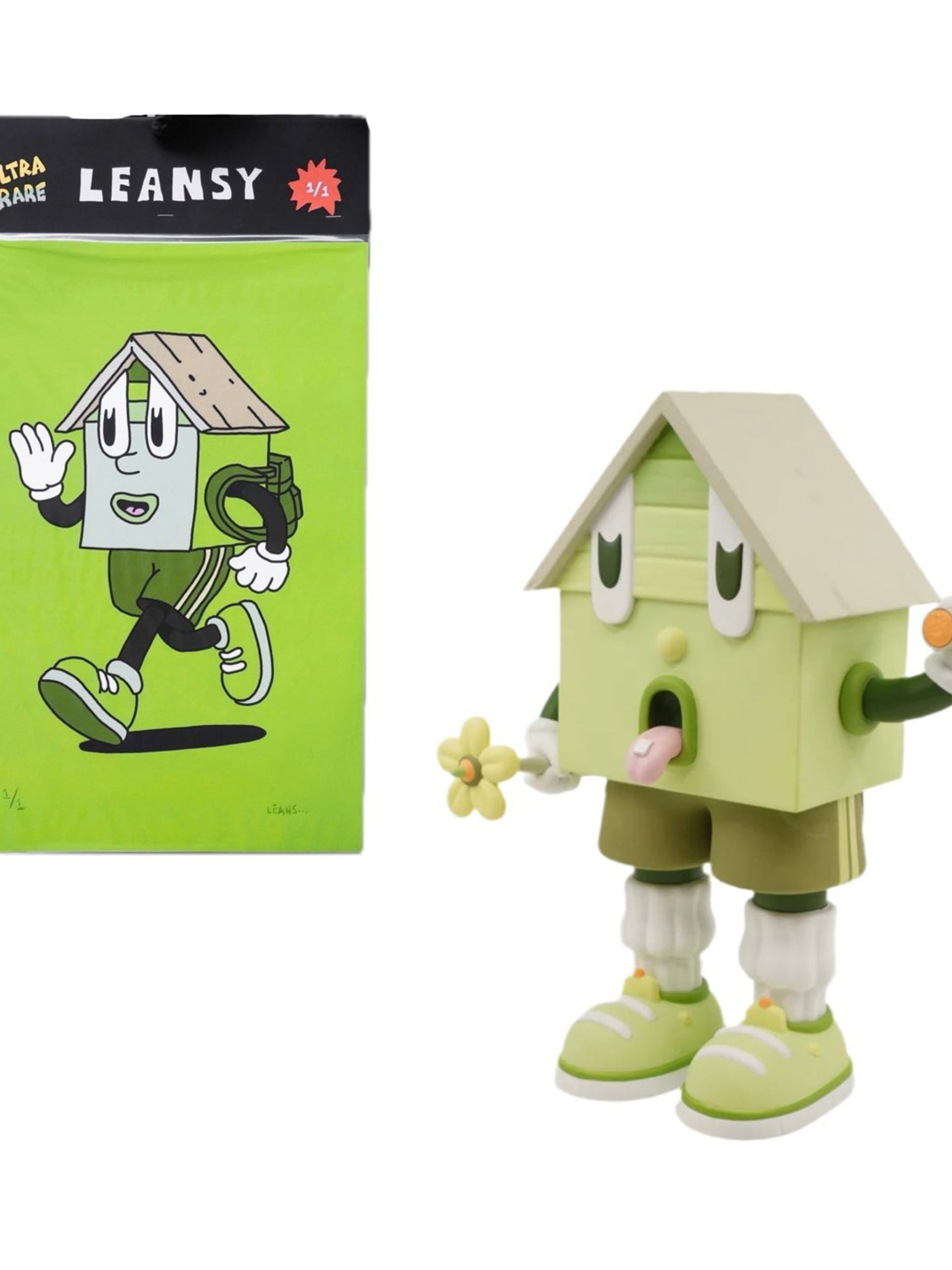 Leans “Leansy Sport” Sculpture & 1/1 Original Drawing image 0