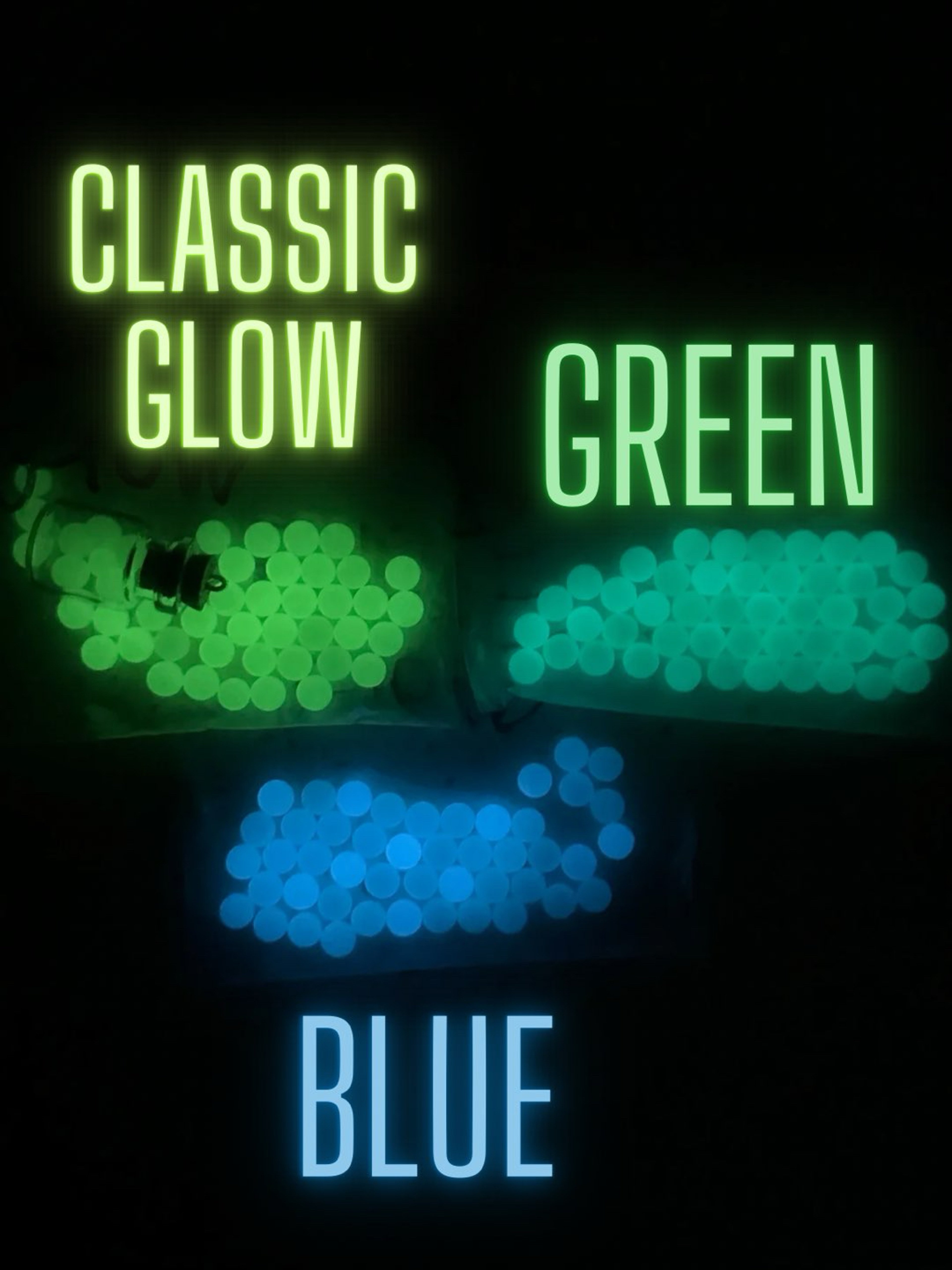 Preview pic of 6MM Glow in the Dark Terp Pearls 6 Pack For Bangers E Rigs Blue