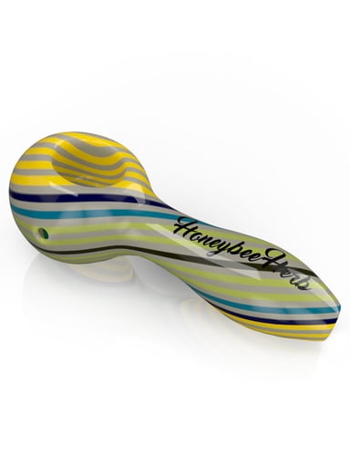Preview pic of Vibrant  Linework Twist Spoon Pipe