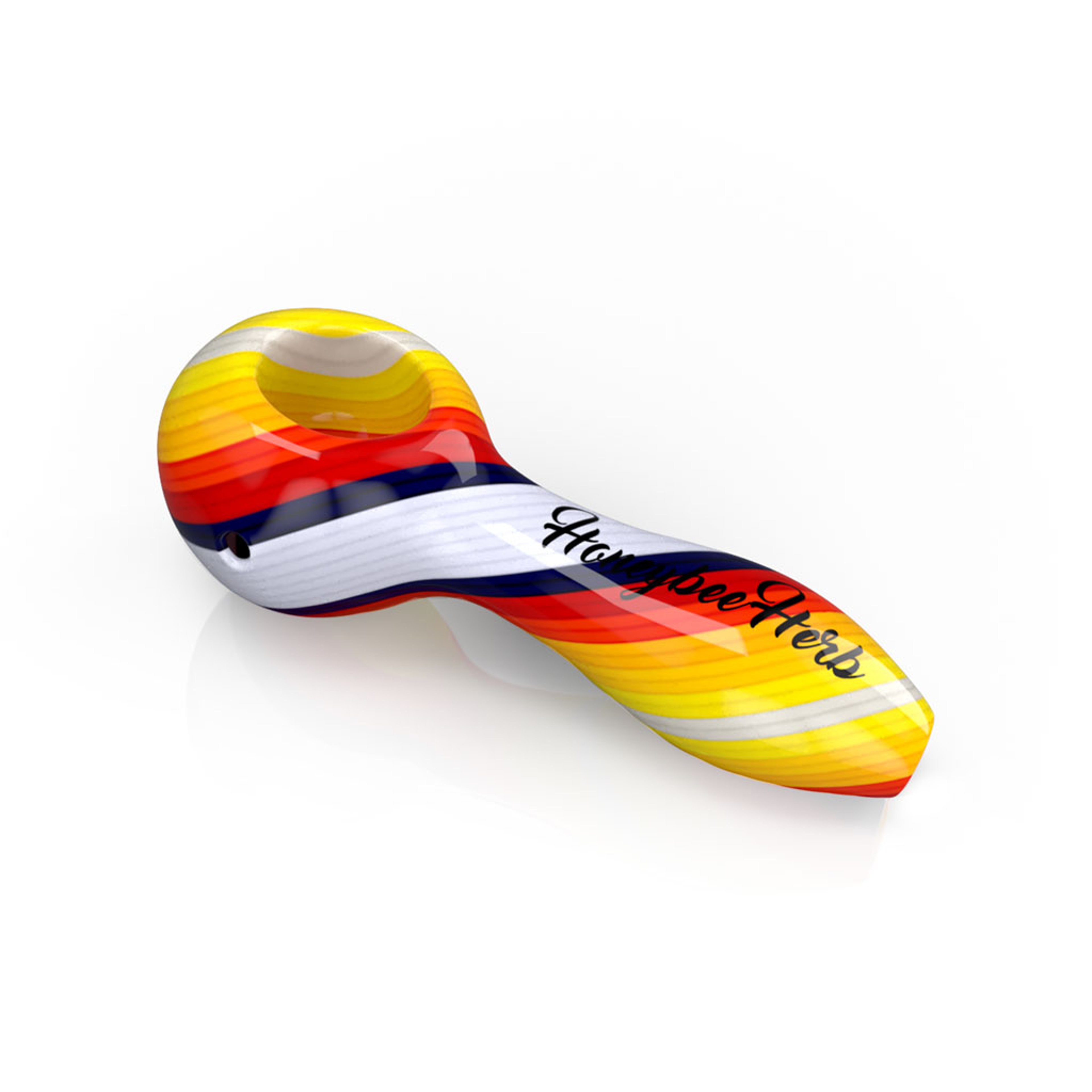 Vibrant  Linework Twist Spoon Pipe image 0