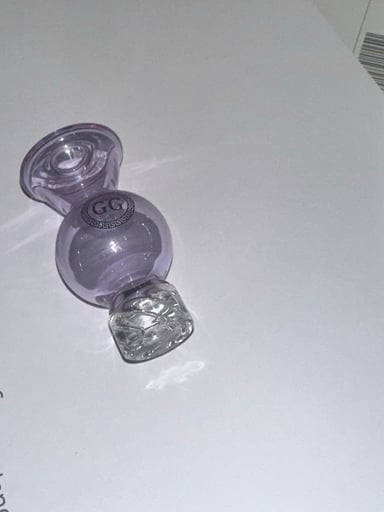 Preview pic of Greek Glass CFL Puple Bubble Spinner Carb Cap