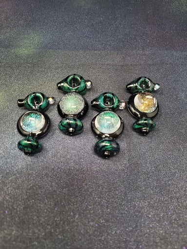 Preview pic of LQL Glass Dichro Spoon w/ opal