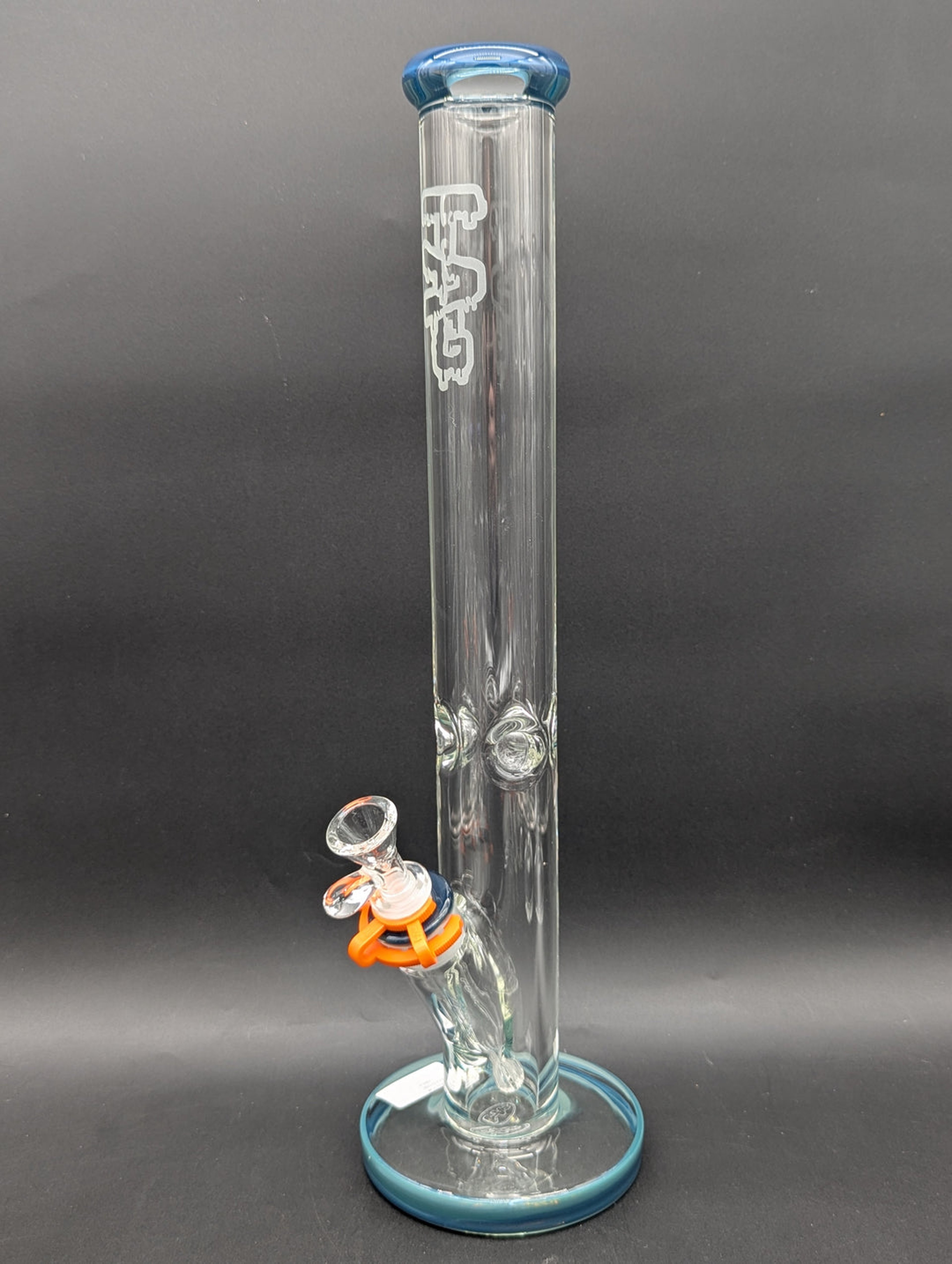 TAG - 18" STRAIGHT TUBE 50X9MM - 18/14MM DOWNSTEM (4.00") | SLYME BLUE image 0