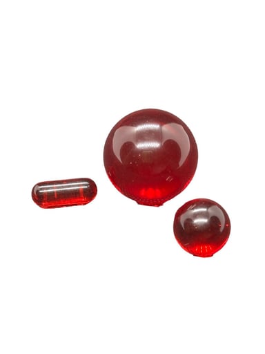 Preview pic of Marble Terp Slurper Pearls Set Red for Slurpers