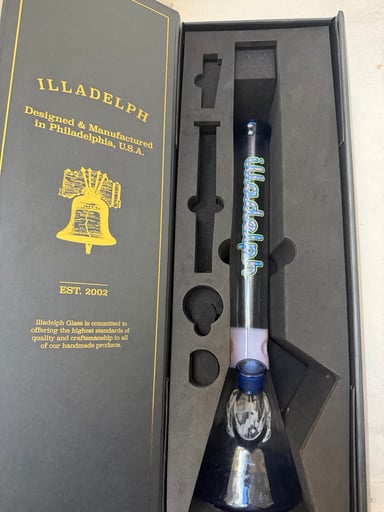 Preview pic of Illadelph Beaker Tall 7mm Signature Pink Blue