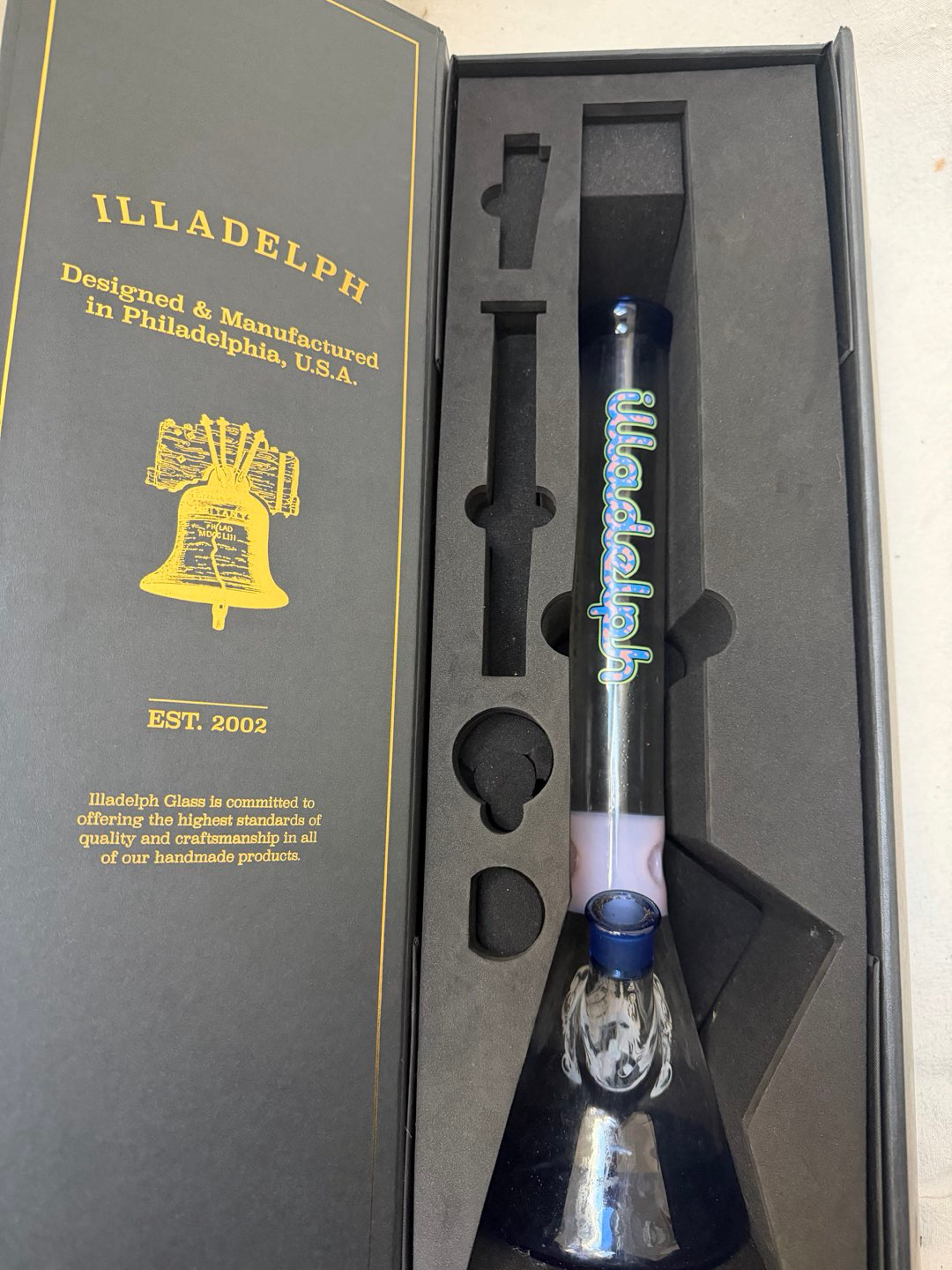 Illadelph Beaker Tall 7mm Signature Pink Blue image 0