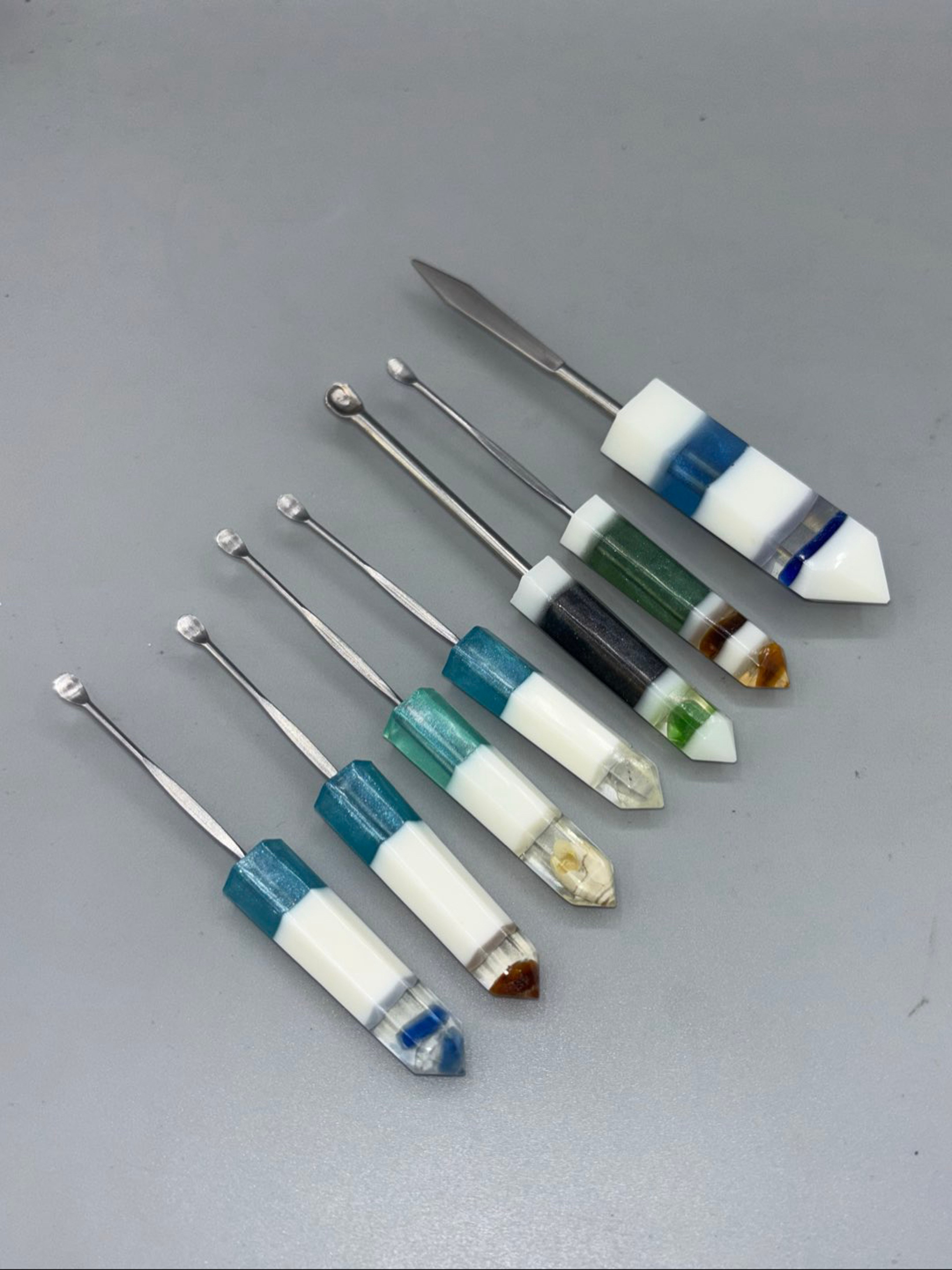 Sea Glass Titanium Scoops | Real Sea Glass image 0