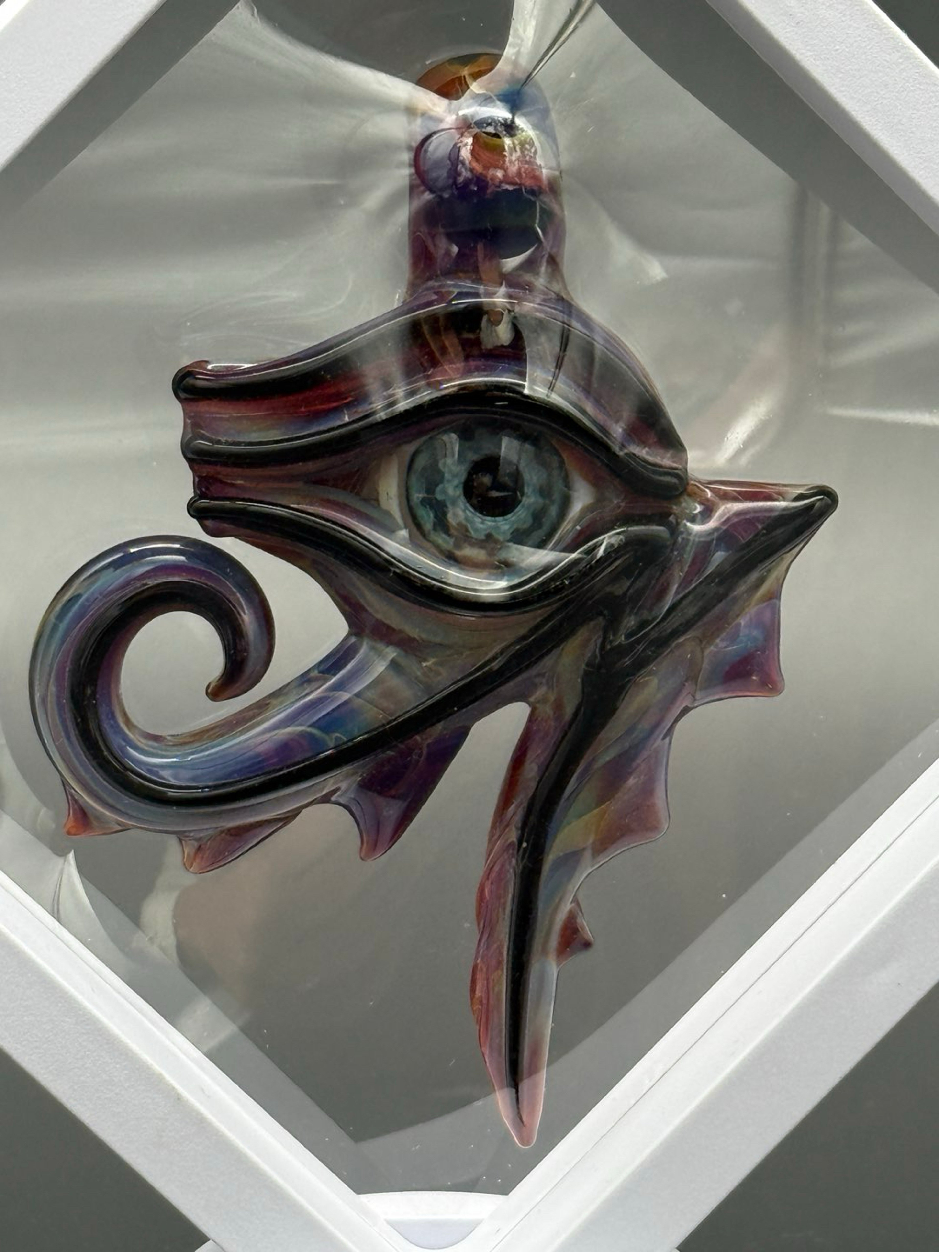 Mako Glass Eye of Horus Heady Pendant image 0