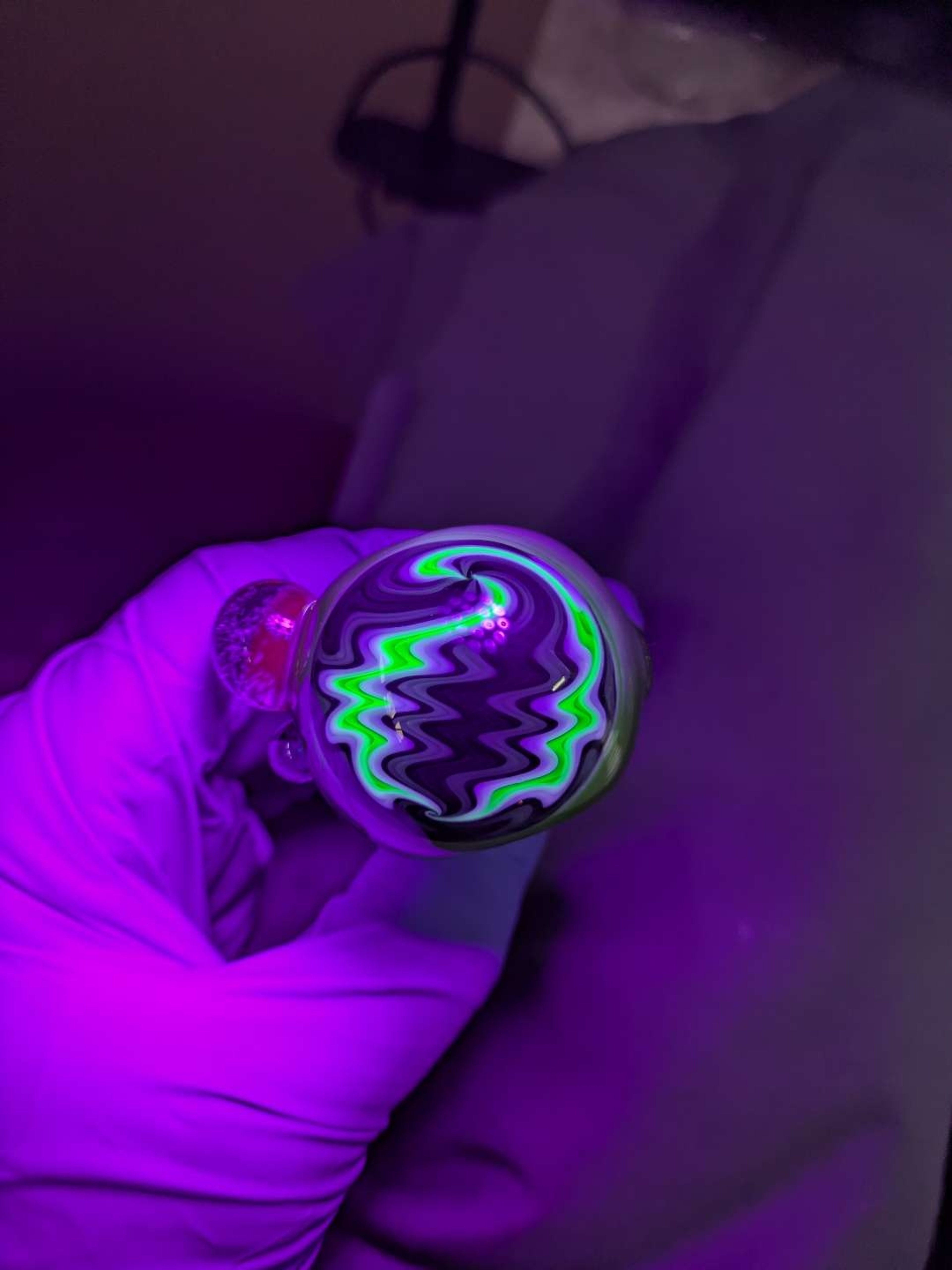 Camo green dry pipe with uv cap image 0