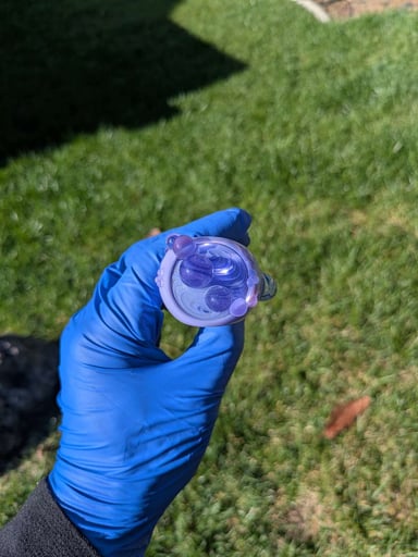 Preview pic of Milky purple dry pipe with cap