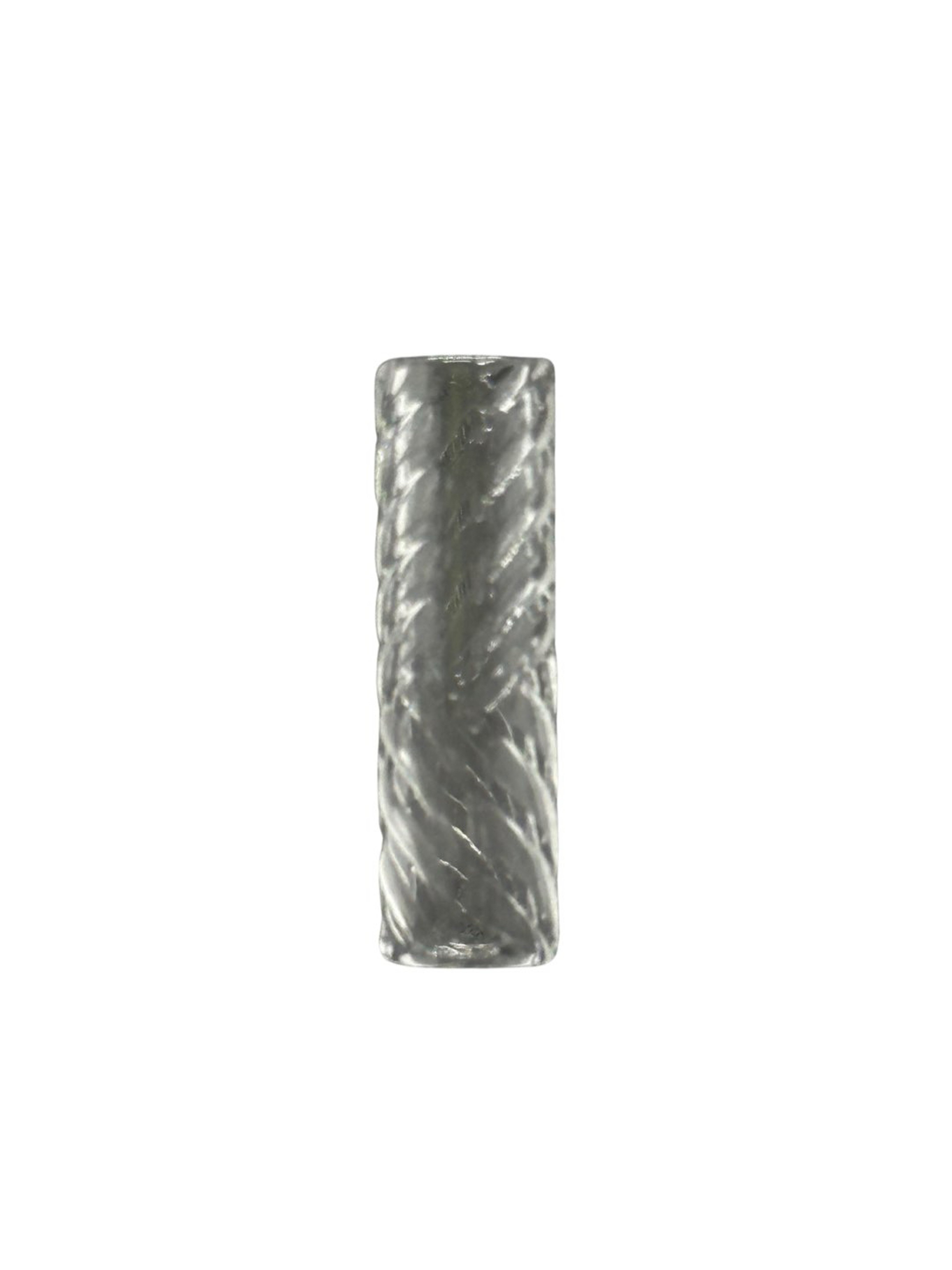 Quartz Pillar Etched Wavy Pattern 6 x 30 mm Solid image 0
