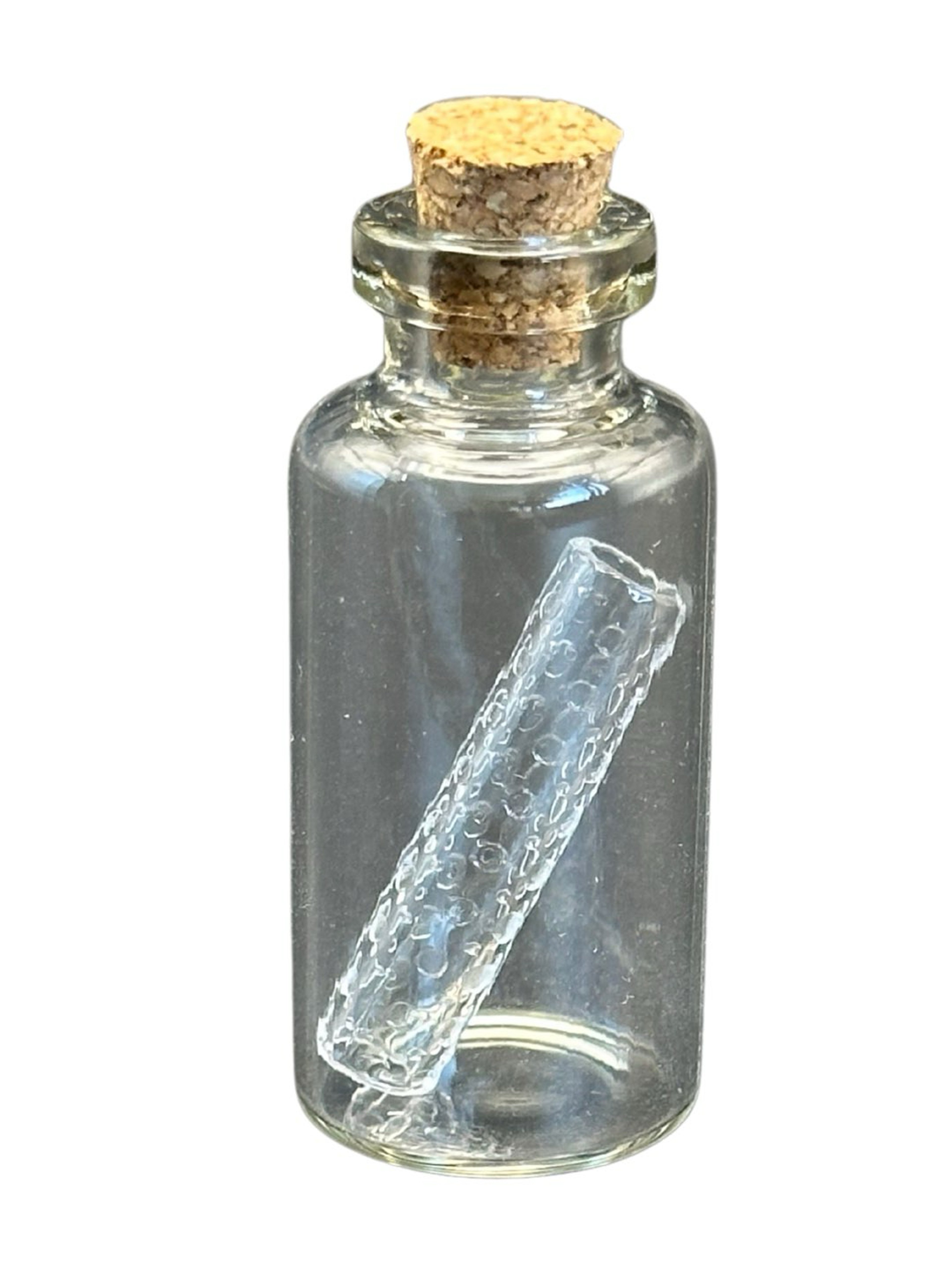 Quartz Pillar Etched Sphere Circle Pattern 6 x 30 mm Hollow image 0