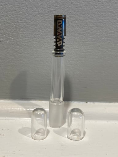 Preview pic of Dynavap Quartz Cap Combo w/ Glass water pipe adapter