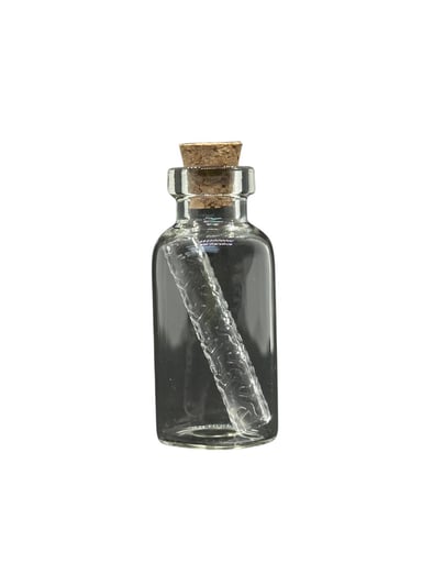 Preview pic of Quartz Pillar Etched Y Pattern 6 x 30 mm Hollow