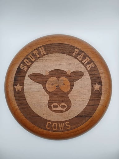 Preview pic of South Park Cows - Wood Pipe Stand/Mat