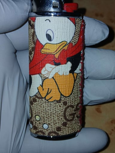 Preview pic of Bic Lighter Sleeve faux Gucci