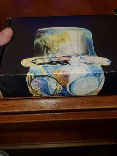 Preview pic of Tara Remington/Cold Pressed Fire/Bob Snodgrass Snoddy Skull Top Hat T-Shirt size Large.