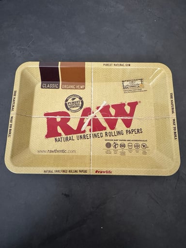 Preview pic of Raw classic mini metal rolling tray 7”X5”X0.5”