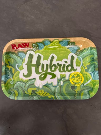 Preview pic of Raw Hybrid small metal rolling tray 10.8”X7”X1”