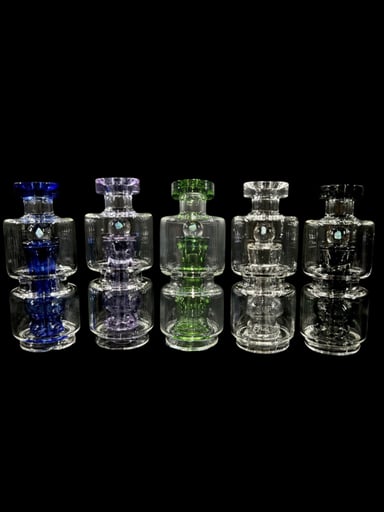 Preview pic of Opal Accented Mushroom Perc Puffco Top (COLOR OPTIONS)