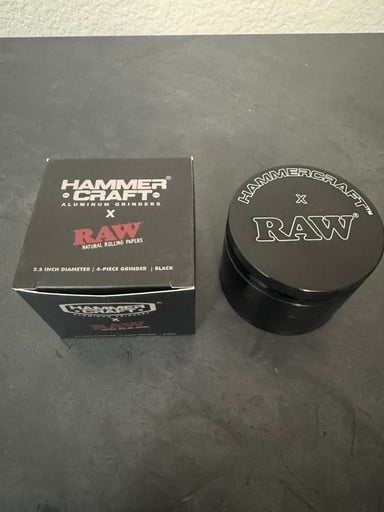 Preview pic of Hammercraft x Raw Aluminum Grinder 2.5” 4pcs (Black)