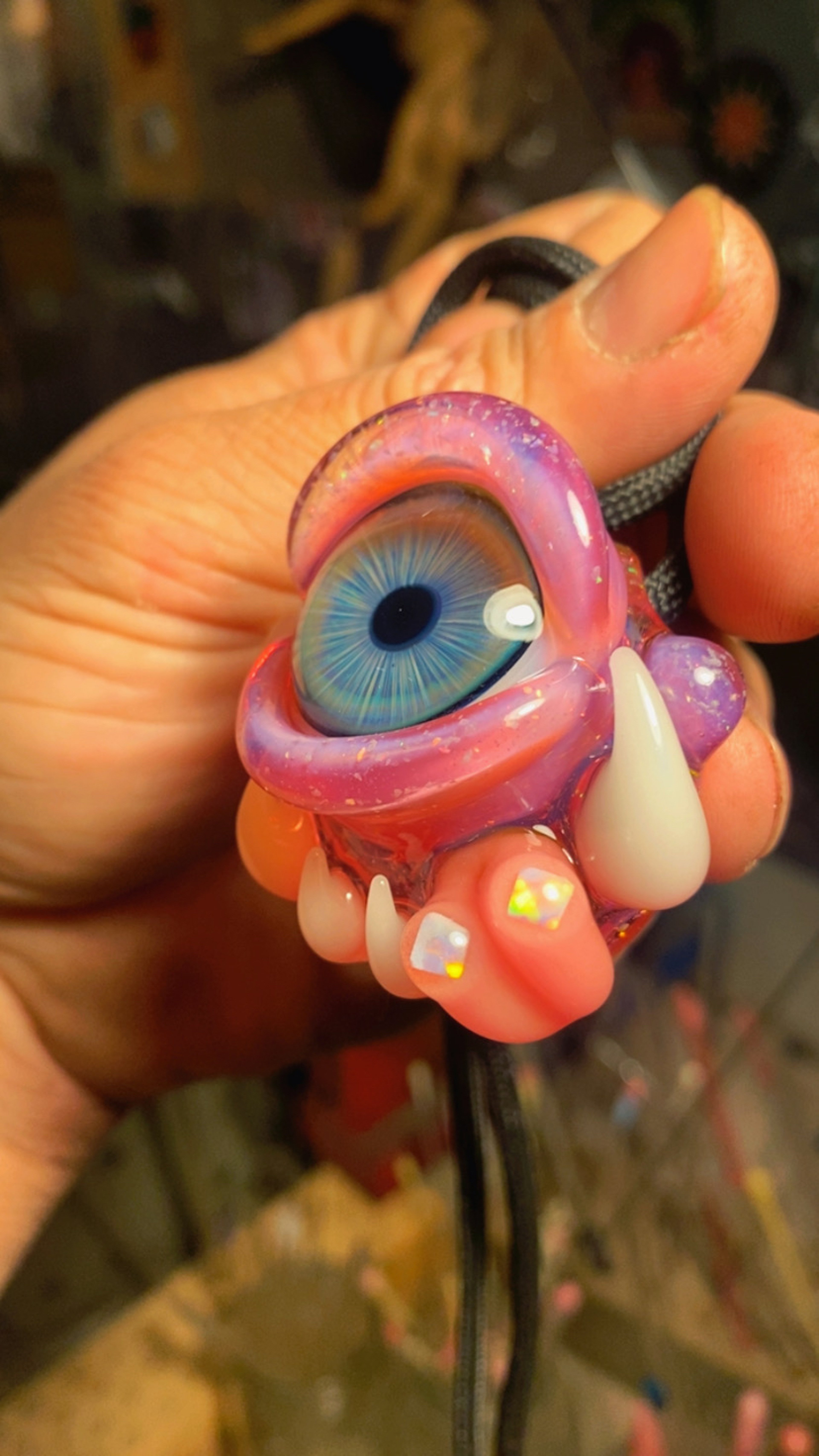 Preview pic of Telemagenta cropal monster pendant