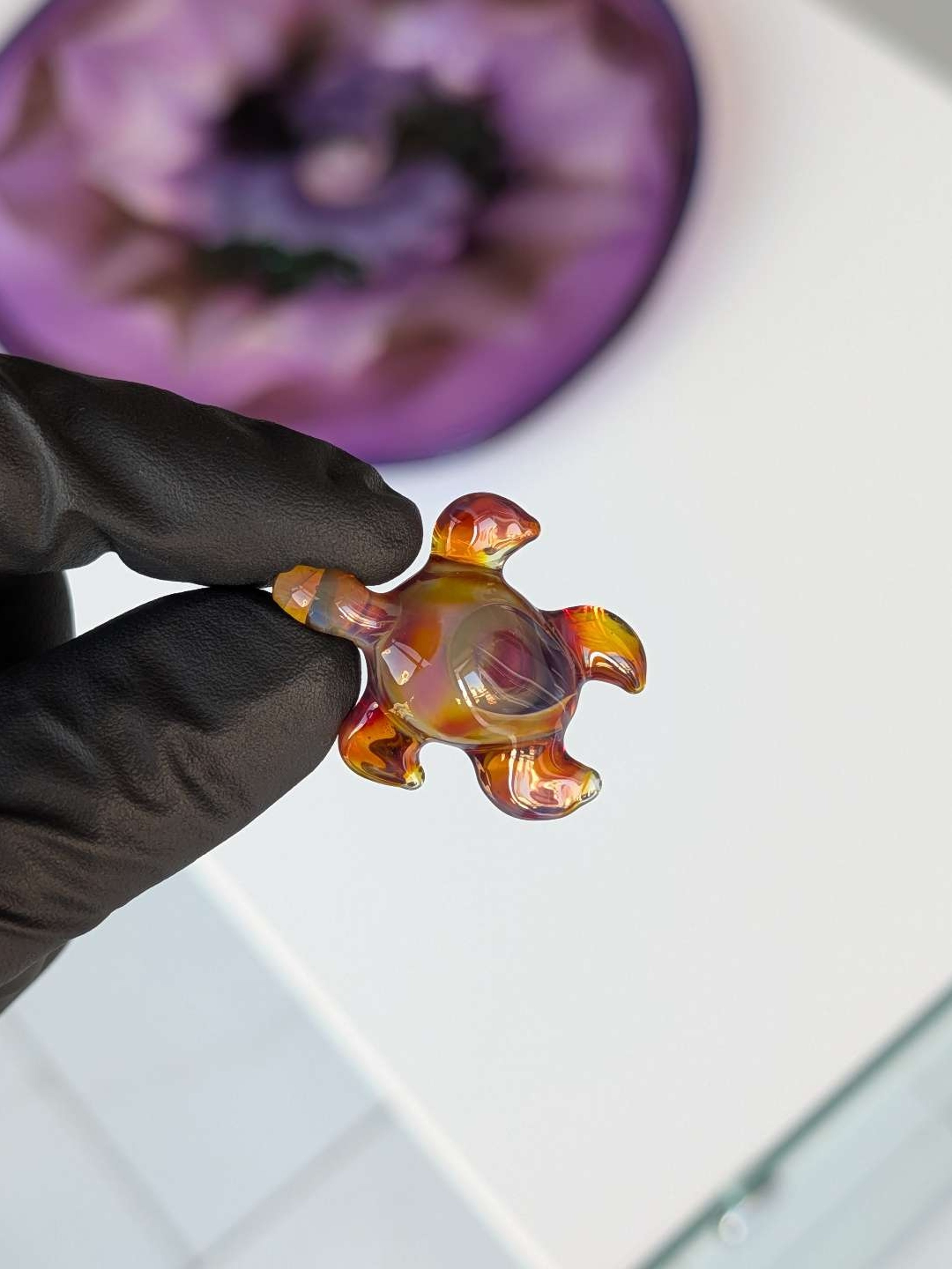 Amber Purple Turtle image 0