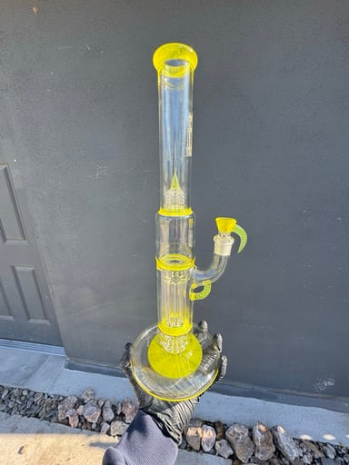 Preview pic of Sovereignty FA Hollow Foot Peyote Pillar In Encased Transparent Yellow