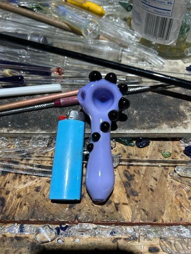 Preview pic of Purple spoon with black spots