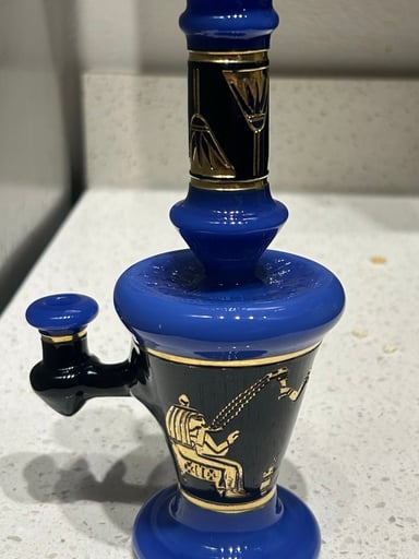 Preview pic of Green t glass Egyptian dab rig with zen design