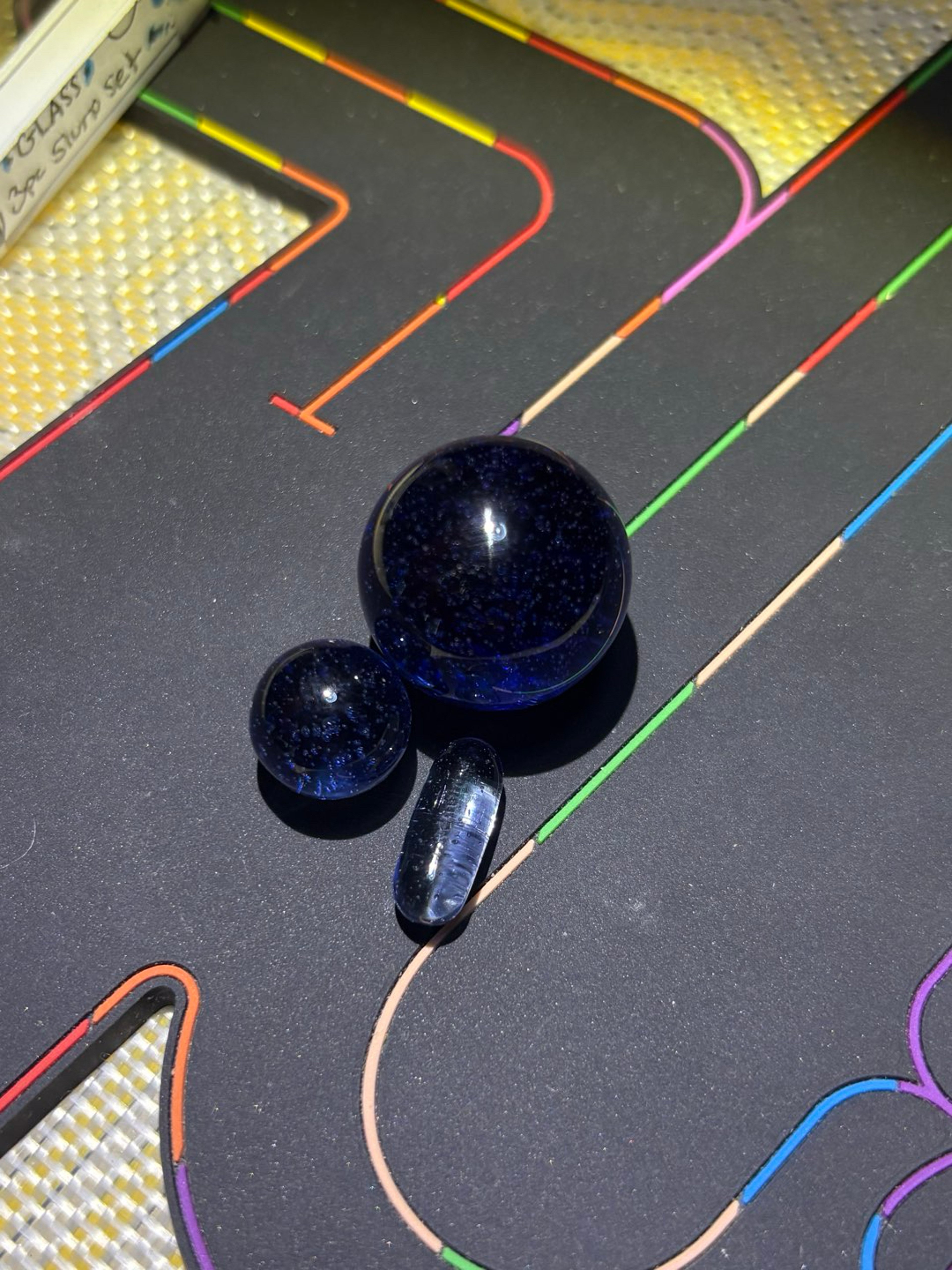 Preview pic of Jackie Boy Glass 💠SAPPHIRE 3pc Slurp Set💠