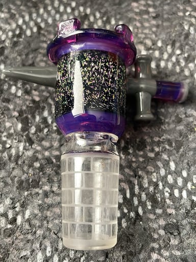 Preview pic of Jebb Glass 18mm castle pillar purple dichro w/ flaw
