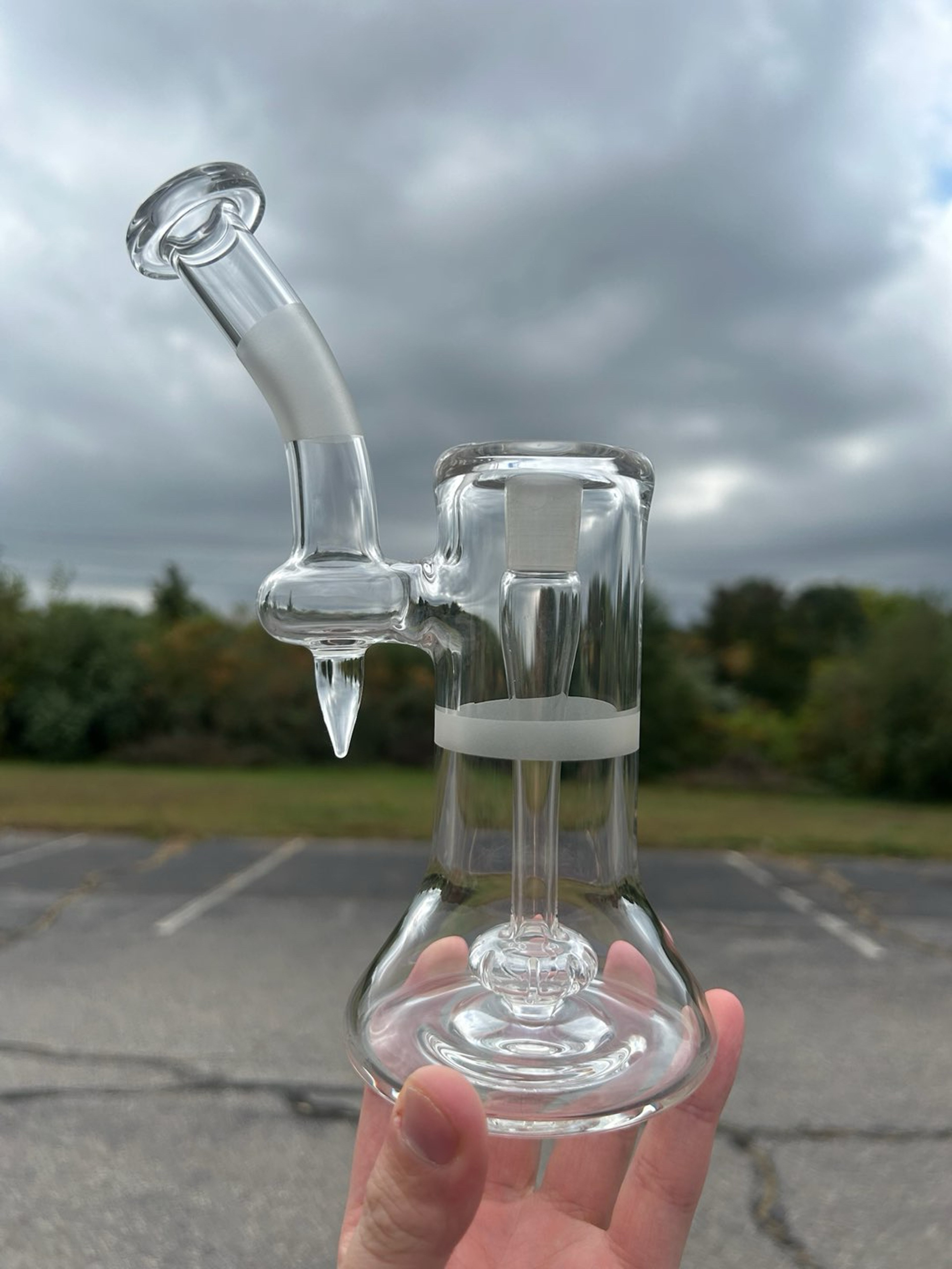 Preview pic of ⬛️FRIDAY 🏷️ Greenbelt Glass Sandblast Bubbler