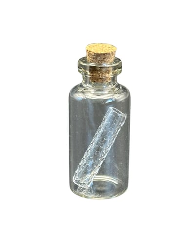 Preview pic of Quartz Pillar Etched Sphere Circle Pattern 6 x 25 mm Hollow